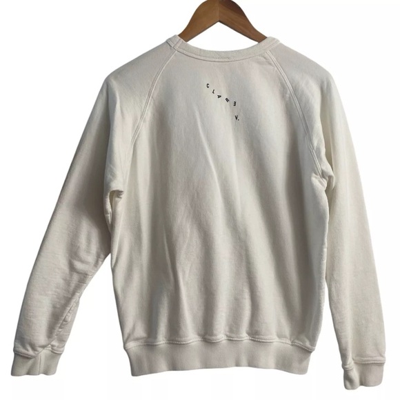 Clare V Vive La Resistance Sweatshirt Size XS White - Picture 4 of 9